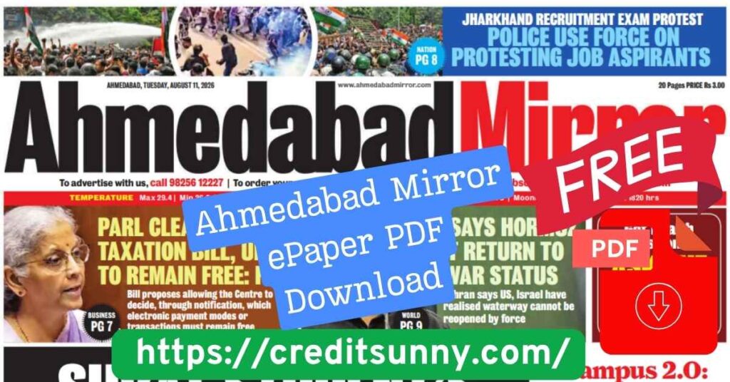 Ahmedabad Mirror ePaper PDF Download