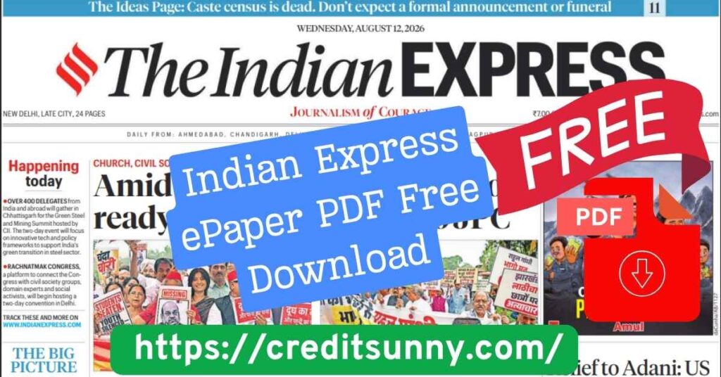 Indian Express ePaper PDF Free Download