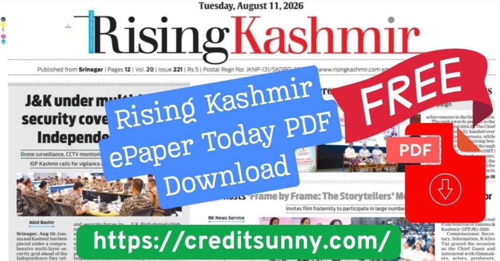 Rising Kashmir ePaper Today PDF Download