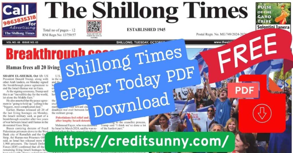 Shillong Times ePaper Today PDF Download
