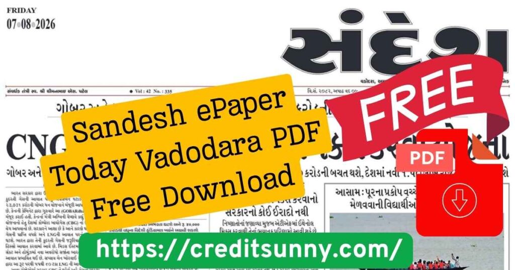Sandesh ePaper Today Vadodara PDF Free Download