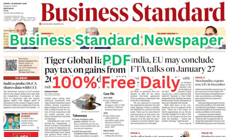 Business Standard Newspaper PDF
