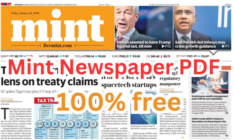 Mint Newspaper PDF