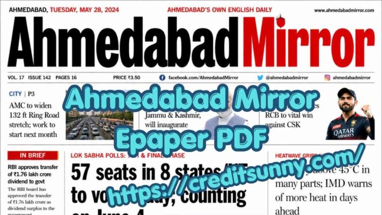 Ahmedabad Mirror Epaper PDF