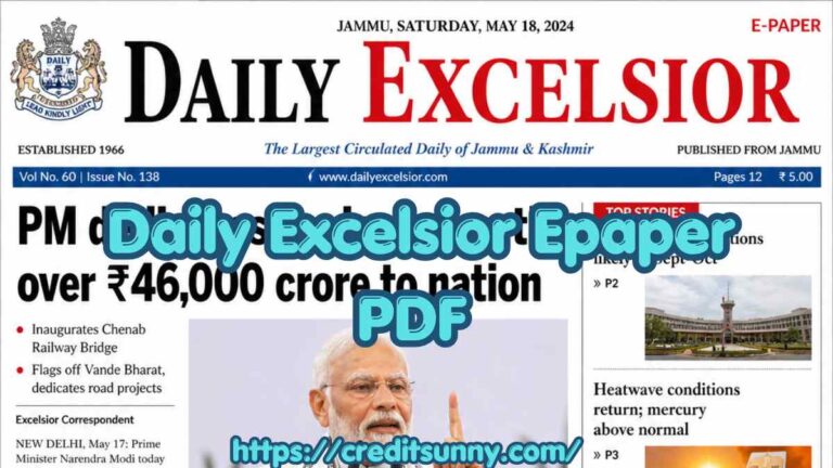 Daily Excelsior Epaper PDF