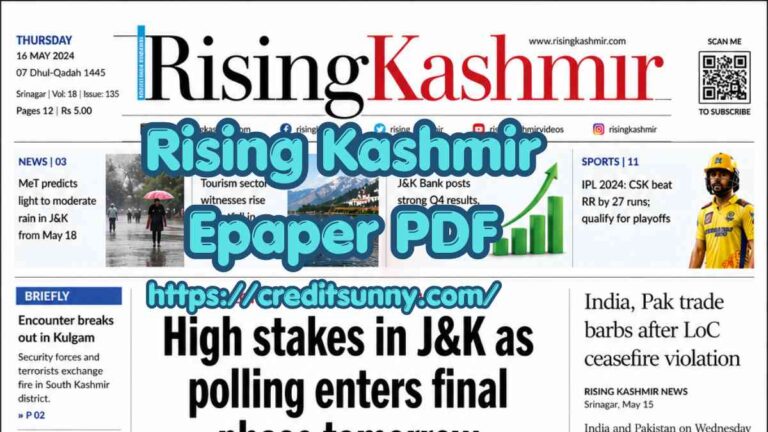 Rising Kashmir Epaper PDF