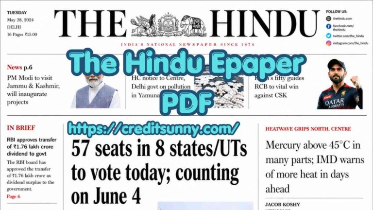 The Hindu Epaper PDF