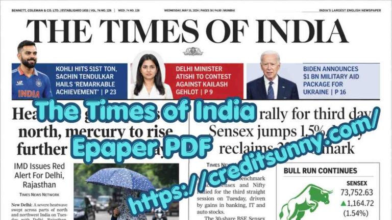 The Times of India Epaper PDF