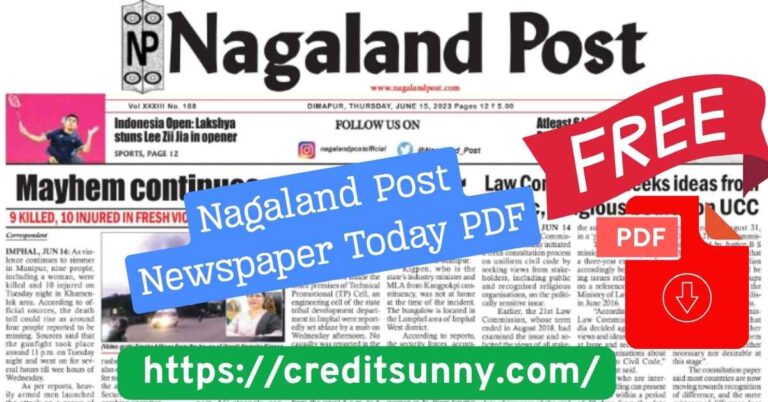 Nagaland Post Newspaper Today PDF