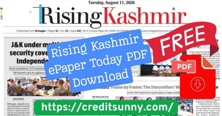 Rising Kashmir ePaper Today PDF Download
