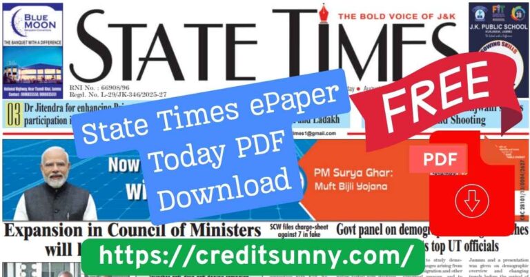 State Times ePaper Today PDF Download