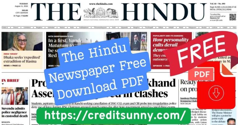The Hindu Newspaper Free Download PDF