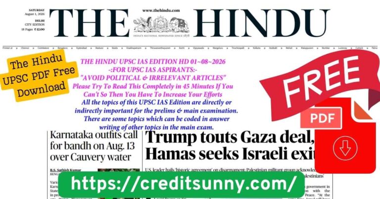 The Hindu UPSC PDF Free Download