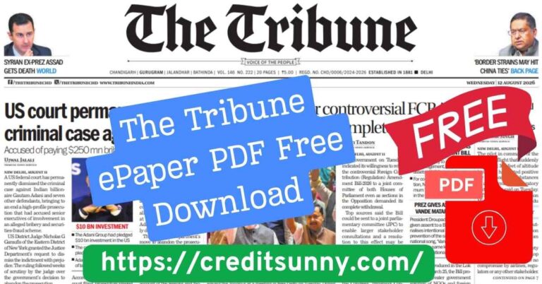 The Tribune ePaper PDF Free Download