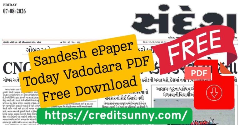 Sandesh ePaper Today Vadodara PDF Free Download